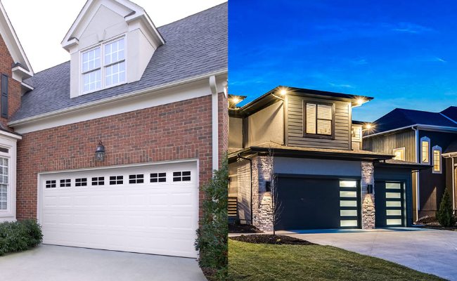 Traditional & Contemporary Garage Door example
